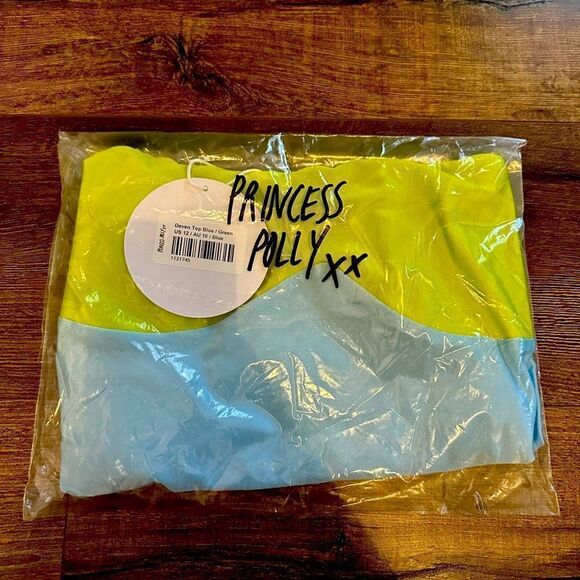 Princess Polly Deven Top Blue / Green - Picture 7 of 8
